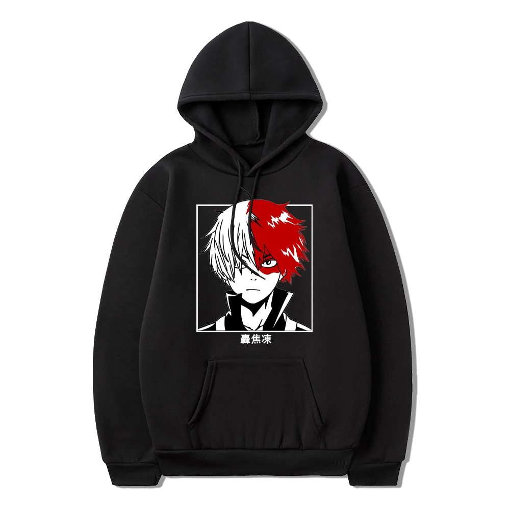 

My Hero Academia Hoodies Women Harajuku Casual Winter Warm Streetwear Todoroki Shoto Print Sweatshirt Tops Long Sleeve Sweater