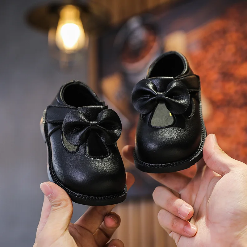 Zapatos de fondo suave para beb&eacute; y ni&ntilde;a, calzado de Color s&oacute;lido para primeros pasos, zapatos de princesa para ni&ntilde;o SOH018-1