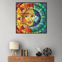 5d diy diamond painting abstract art picture woman face pattern full round drill diamond embroidery cross stitch home decor