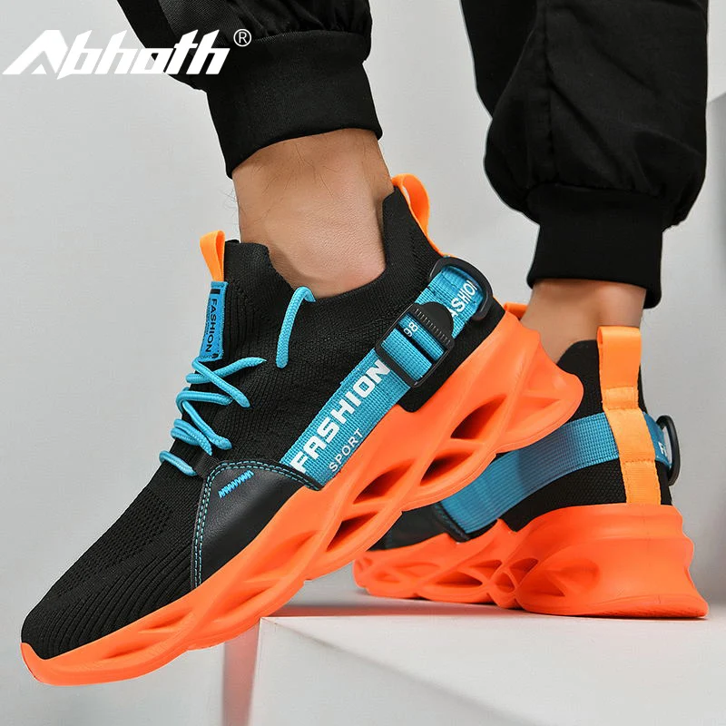 

Abhoth 2020 New Casual Shoes Man Sneakers Light Breathable No-slip Men Shoes Fashion Mesh Lace Up Wear-resistant Gym Shoes