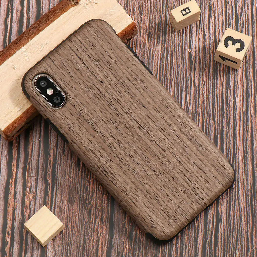 LAPOPNUT Wood Grain Soft TPU Silicone Case for Iphone 11 Pro Xs Max Xr X 7 8 Plus 6 6s 5 5s SE 2020 Hybrid Slim Shockproof Cover |