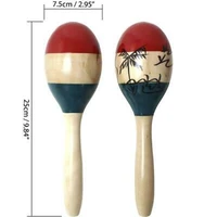 ethnic maracas hand instrument musical party percussion wooden 2pcs adult large sand toys instrumentos musicales set for kids