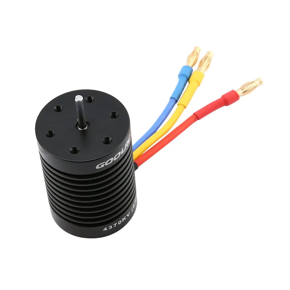 1 шт. 9T 4370KV 4 полюса бесщеточный двигатель ESC для 1/10 RC автомобиль грузовик лодка