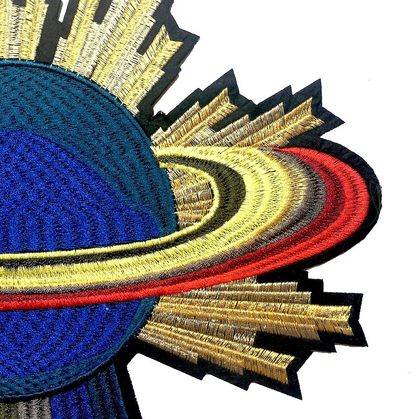 1 шт. большая вышитая аппликация космический корабль патчи для одежды женские