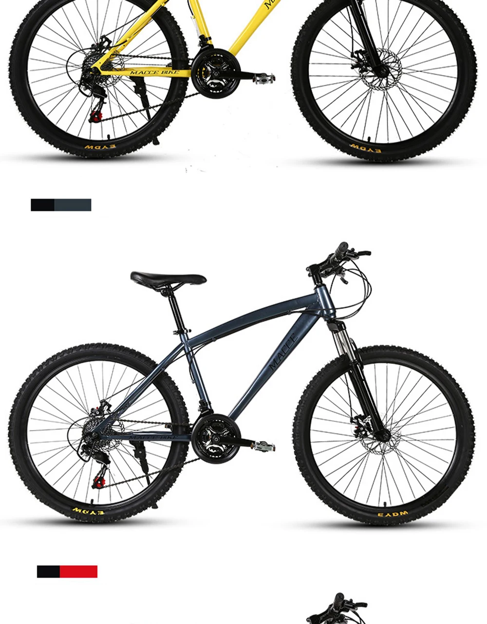 Горный велосипед MTB 21/24/27 Скорость двойной дисковый тормоз 26 дюймов и студенток одного колеса переменной Скорость велосипеда
