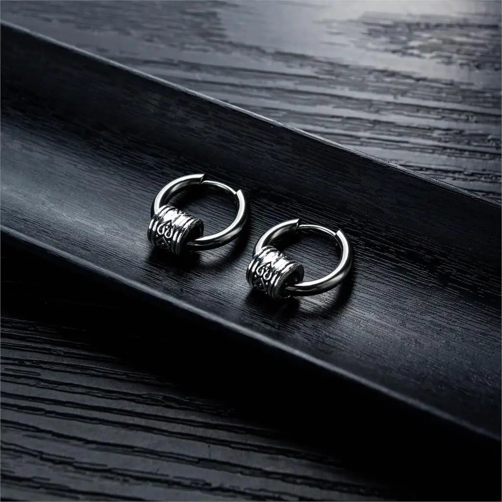 OPK мужские крутые серьги гвоздики в стиле панк круглые для мужчин Подвеска из