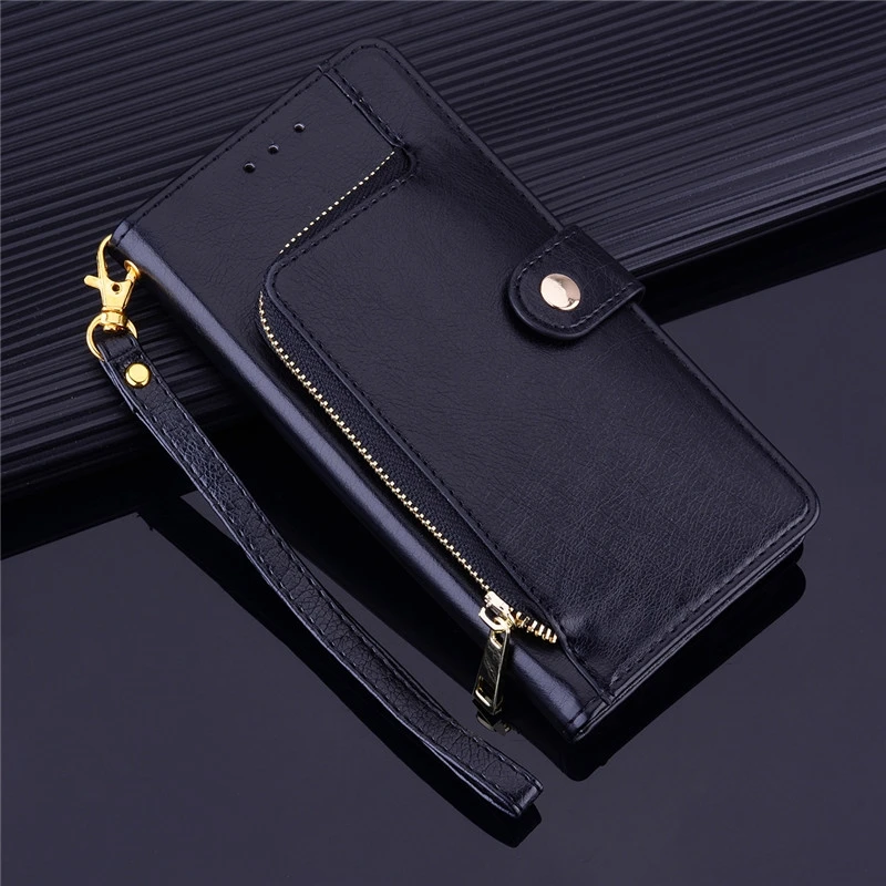 

Zipper Leather Flip Case Wallet Card Holder Coque for iPhone Xs Xr X 12 Mini 11 pro Max 13 pro Max8 7 Plus Case