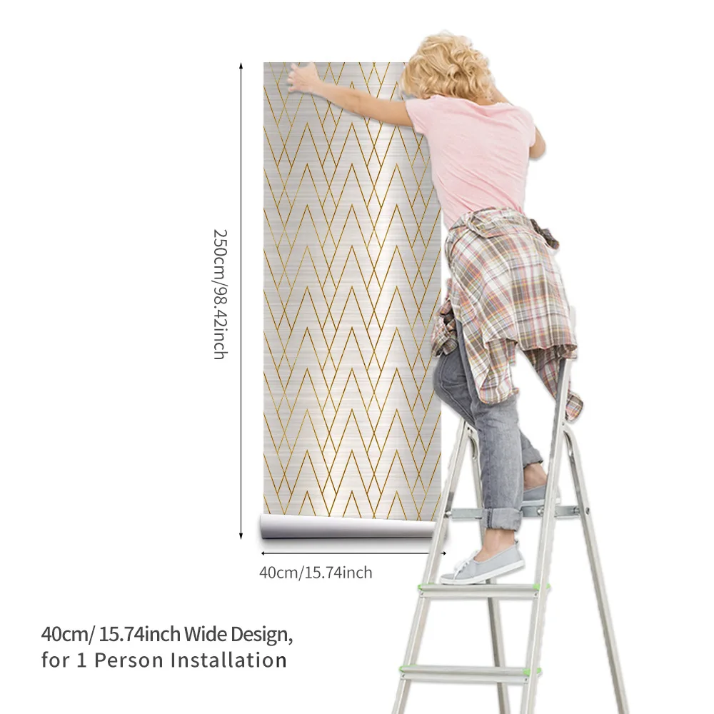 Самоклеящиеся обои в стиле арт-деко наклейки под золото с имитацией