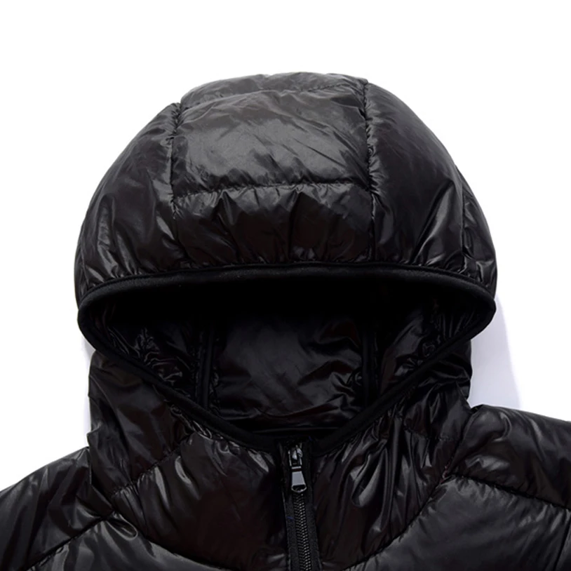 New Fashion Warm Men and Women Hooded Down Jacket Leisure Slim Zipper Jacket Winter Large Size Jacket