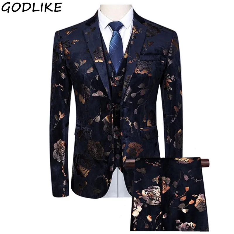 Необычные мужские свадебные костюмы, костюм Homme Taille 6XL 5XL Ternos Masculinos, приталенные винтажные мужские костюмы с цветочным принтом, наборы с цветочным принтом