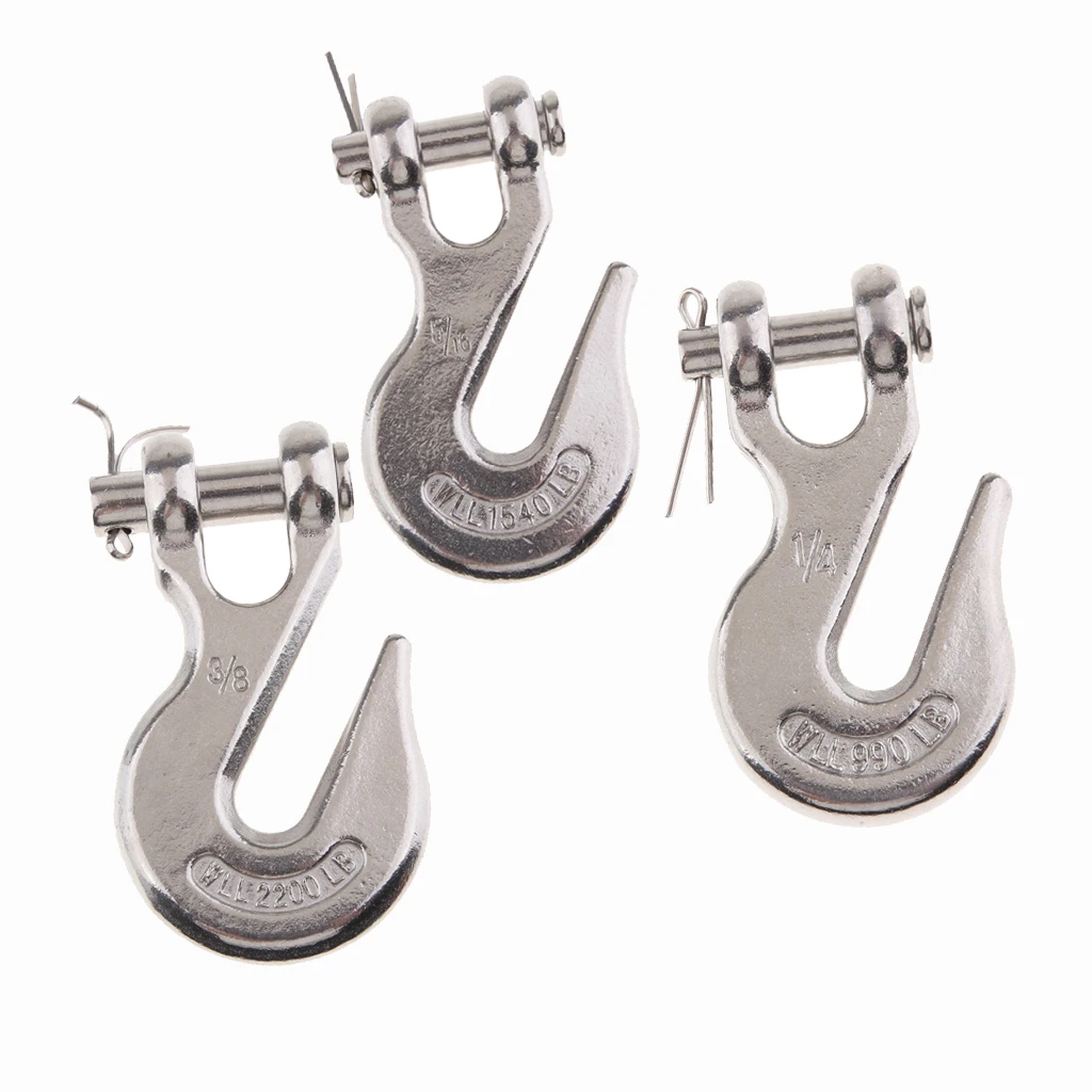 316 Grade Clevis Grab Chain Hook 1/4" Equipment For Towing Rigging