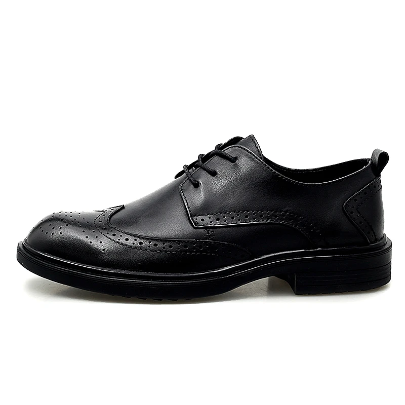 black 9525 Новые мужские деловые кожаные туфли мужские кожаные туфли высокого качества ручной работы модные повседневные Свадебные модельные туфли для торжеств размер 37-49 - Цвет: black 9525