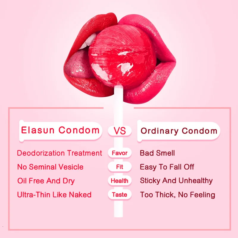 Elasun 10pcs man women Oral Sex Condoms Taste Designed Specifically Blowjob Ultra Thin Condom No Oil Original Toys For Couples - купить по
