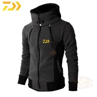 2021 new men daiwa fishing clothing winter autumn hooded thick casual fishing jacket outdoor camping windbreaker fishing clothes