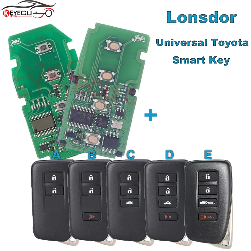 

Lonsdor Smart Key Universal Remote Key for Toyota Smart 8A for K518 KH100 KeyTool Support Renew and Rewrite 0020 2110 3330 0010