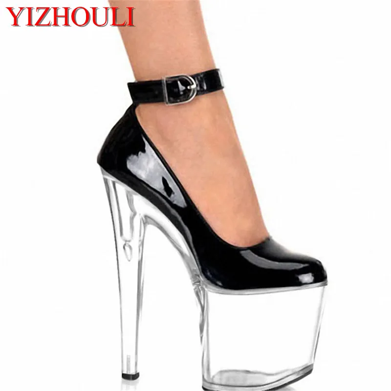 20cm Sexy high heels with non-mainstream women's shoes, high heels, crystal/baking paint high heel Dance Shoes