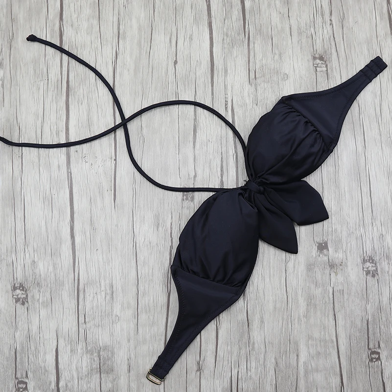 Женский леопардовый принт бикини с бантом топы Сексуальная купальная пляжная