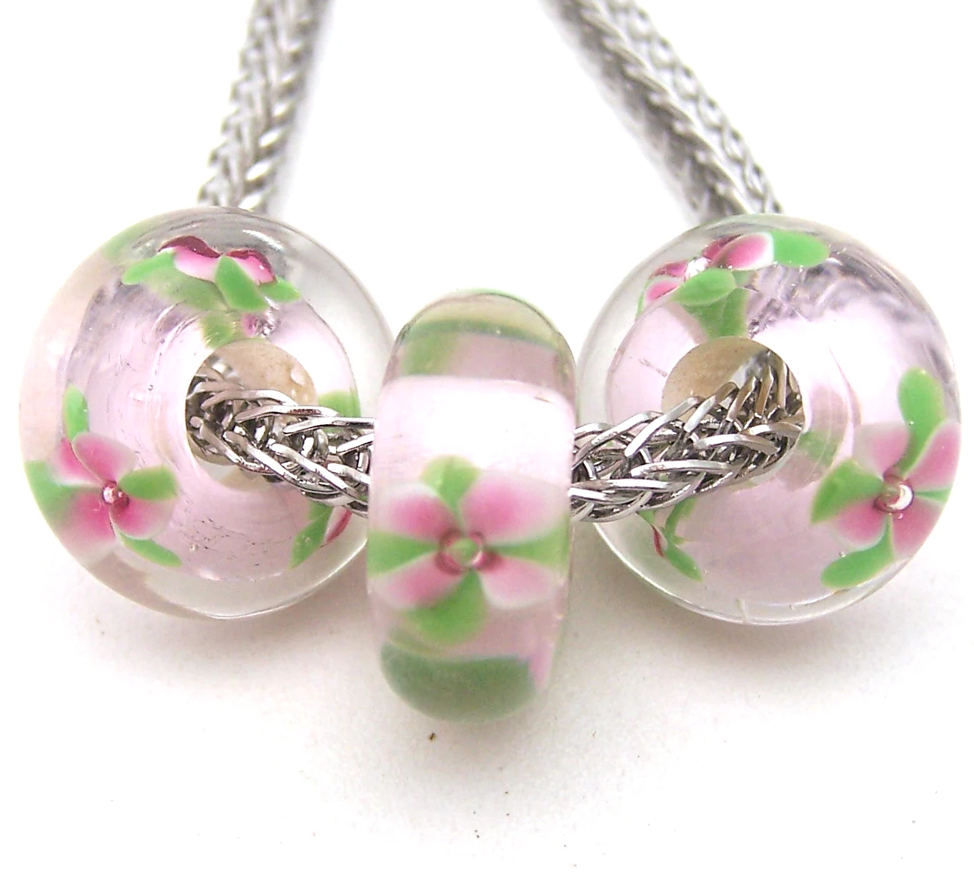 

JGLZ2256 3X 5MM Hole DIY GlassBead Murano Glass beads Fit European Charms Bracelet diy jewelry Lampwork