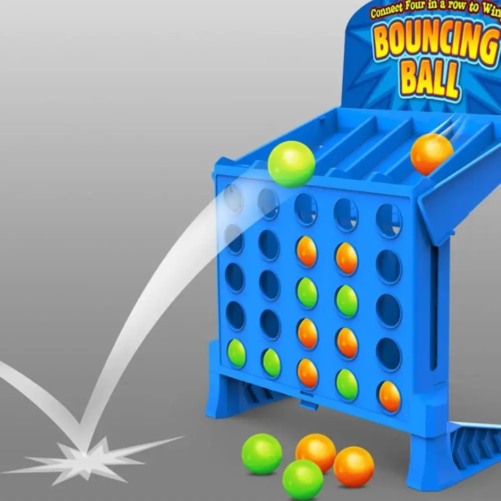 

Bouncing Linking Shots Educational Toys Children'S Portable Jump Ball Four-Line Board Game Toy for Children Jumping Ball