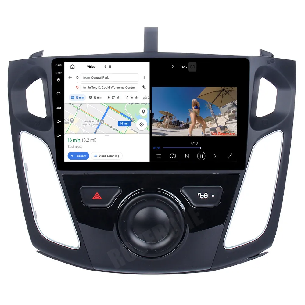 RoverOne Android 10 Octa Core автомобильное радио GPS для Ford Focus 3 2012 2013 2014 сенсорный экран