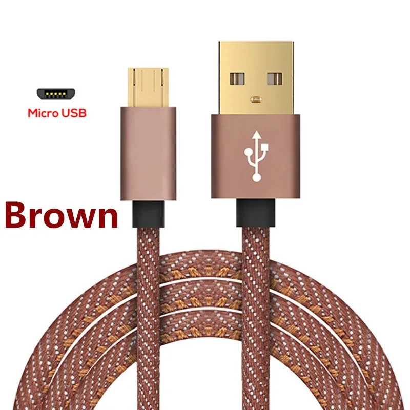 Brown Хороший 3а кабель Micro USB для быстрой зарядки для Xiaomi Redmi Note 5 Pro 4 Реверсивный Micro USB кабель для зарядки и передачи данных для samsung Mobile - Цвет: Brown
