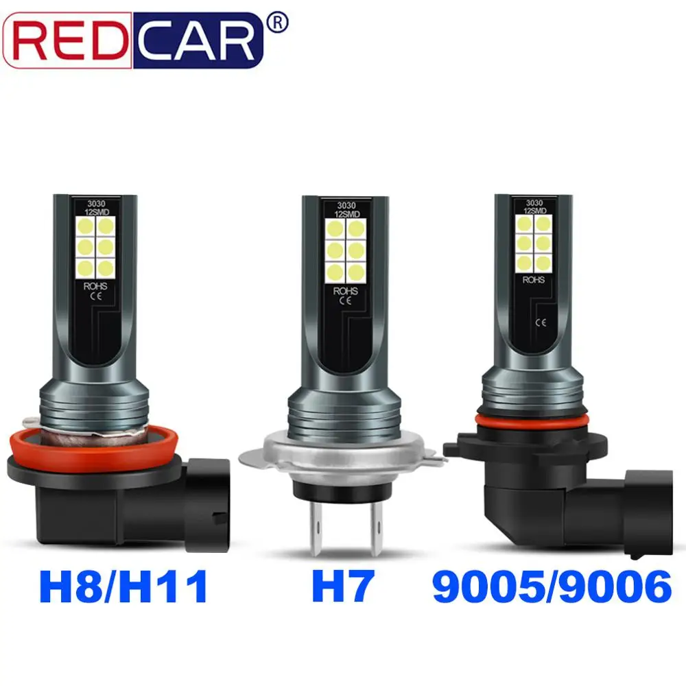 2 шт. светодиодные лампы H7 H11 H8 9005 HB3 9006 HB4 Автомобильные противотуманные фары s 3030
