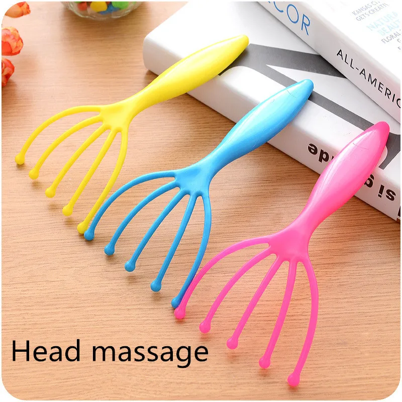 

Hot-selling head massager plastic head meridian suitable for colorful five-claw hand therapy crafts exquisite and portable