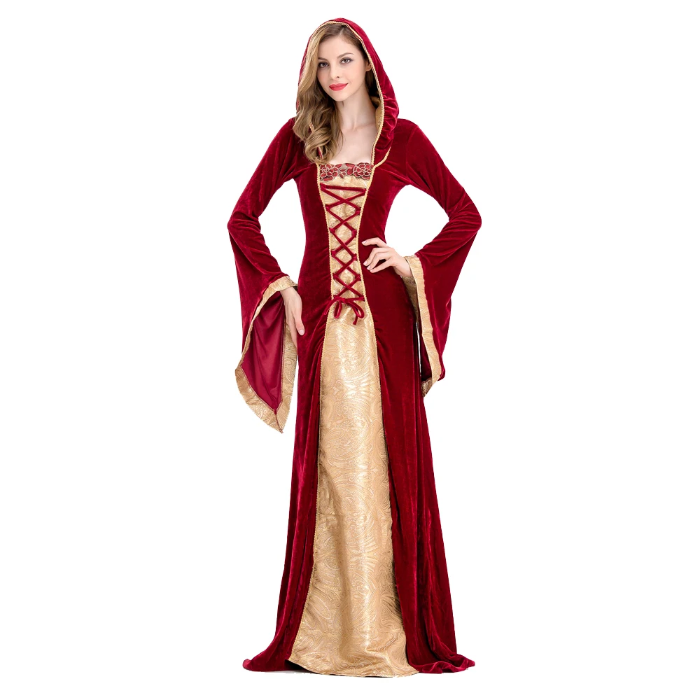 

Medieval Dress Robe Women Renaissance Dress Princess Queen Costume Velvet Court Maid Vintage Gown Vampire Halloween Costume
