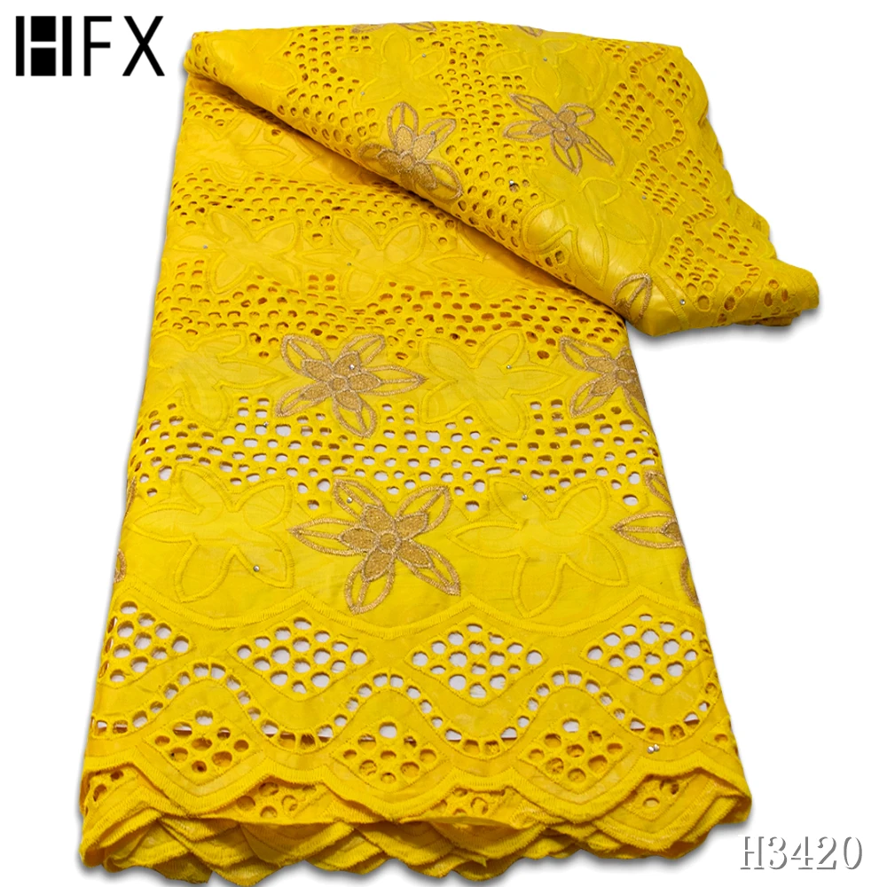 

HFX 2021 New Arrival Stone African Bazin Riche Fabric with Beads Embroidery Lace Bazin brod For Nigerian Women Dress F3269