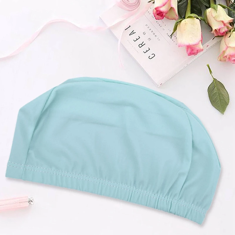 

Adults Swimming Caps Men Women Long Hair Waterproof Swim Pool Cap Ear Protect Large Diving Hat Elastic