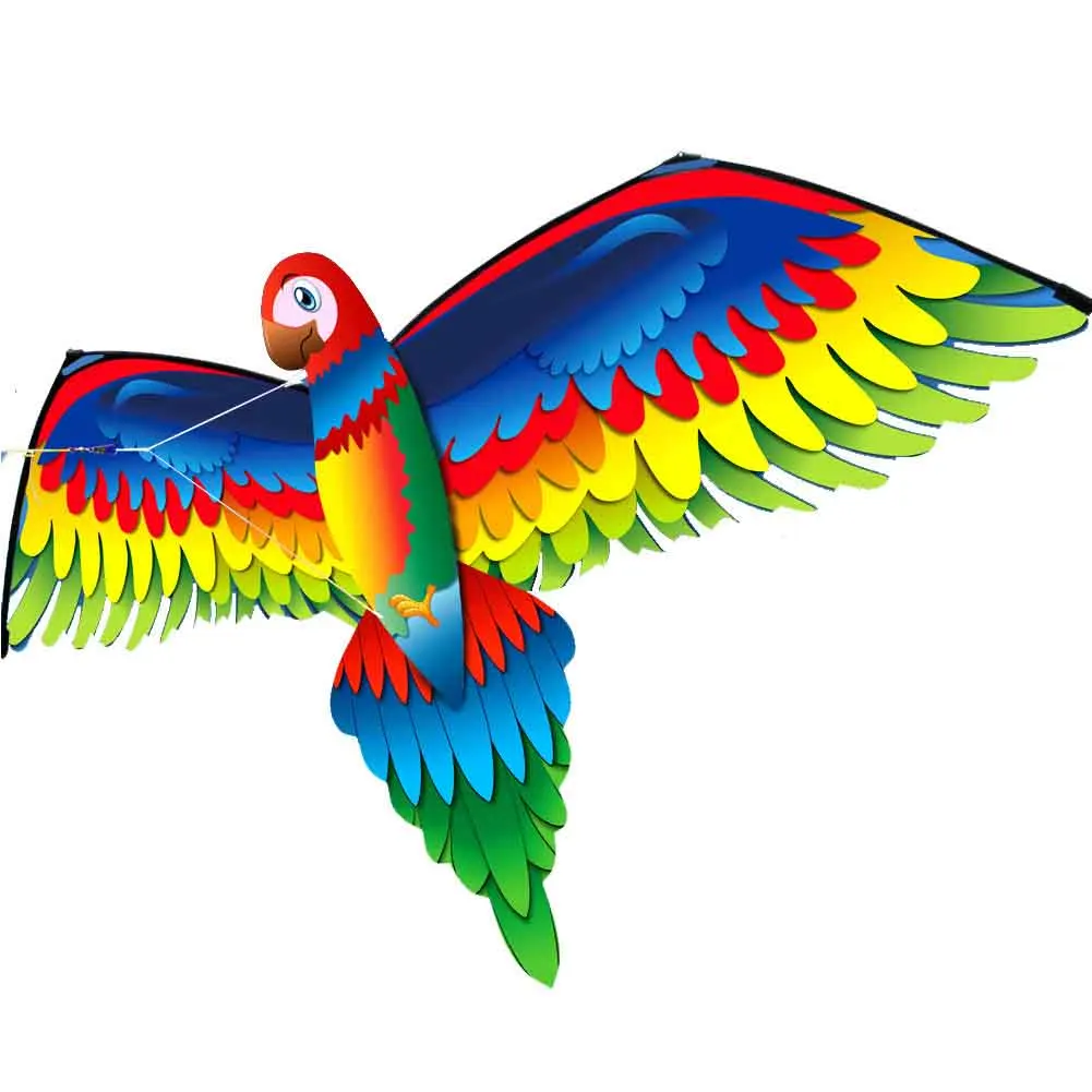 

Lightweight Family Outdoor 3D Parrot Kite Games Flying Toy Portable Funny Easy To Fly With Tail Kids Adults Activity Single Line