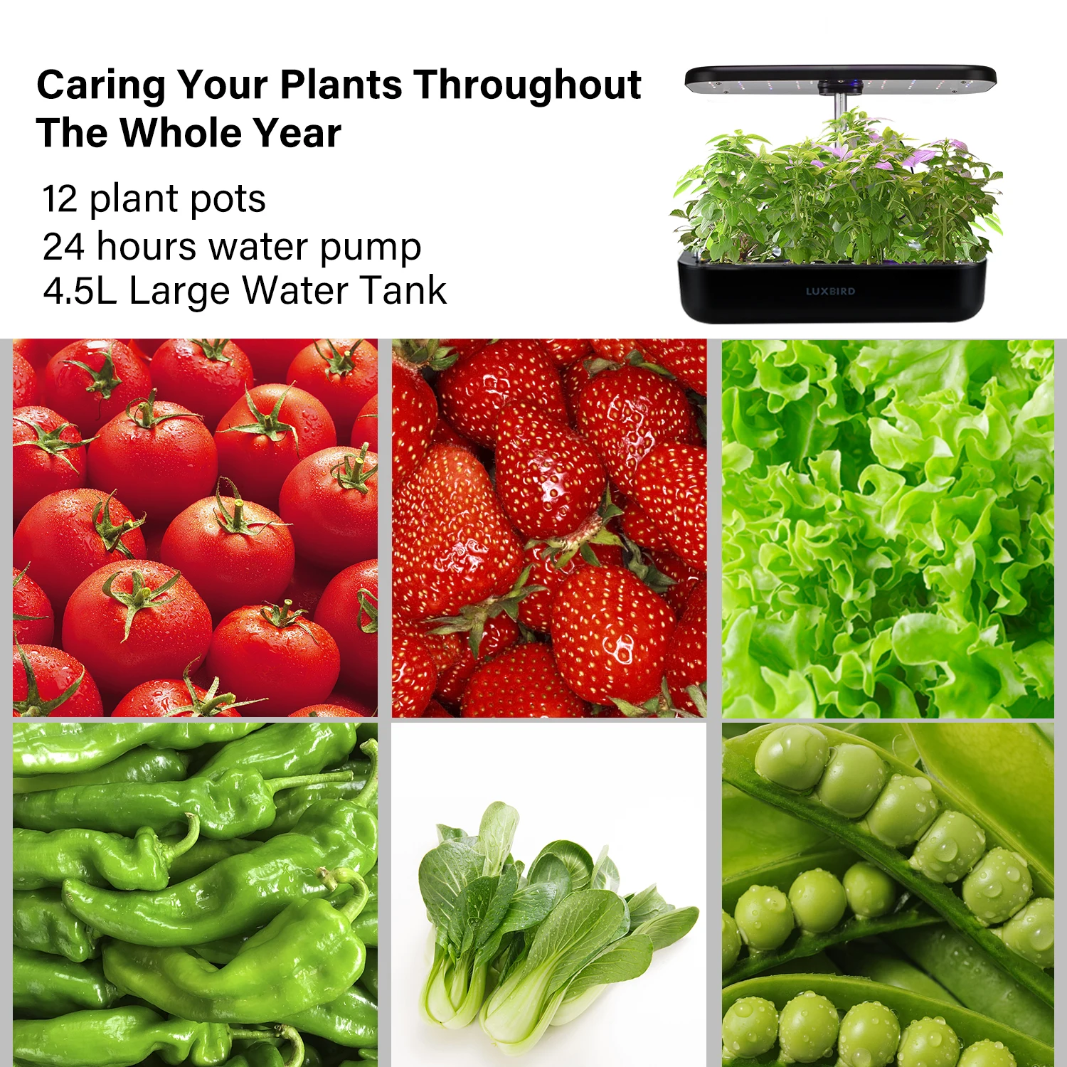 Full Spectrum LED Grow Light Smart Control Hydroponics Growing System Inkbird Indoor Herb Flower Garden Greenhouse Plant Growth | Дом и сад