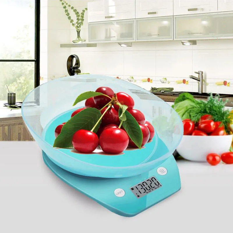 

5000 г портативные цифровые кухонные весы для пищевых продуктов измерение баланса для выпечки грамм весы ЖК-цифровой дисплей электронный вес...