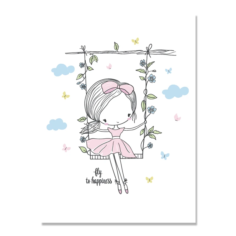 Декор для комнаты маленькой девочки скандинавский постер куадро декоративные