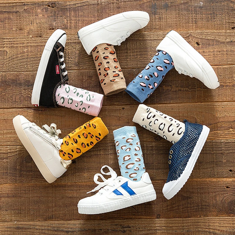 Детские леопардовые носки для девочек 6 цветов|Носки| |