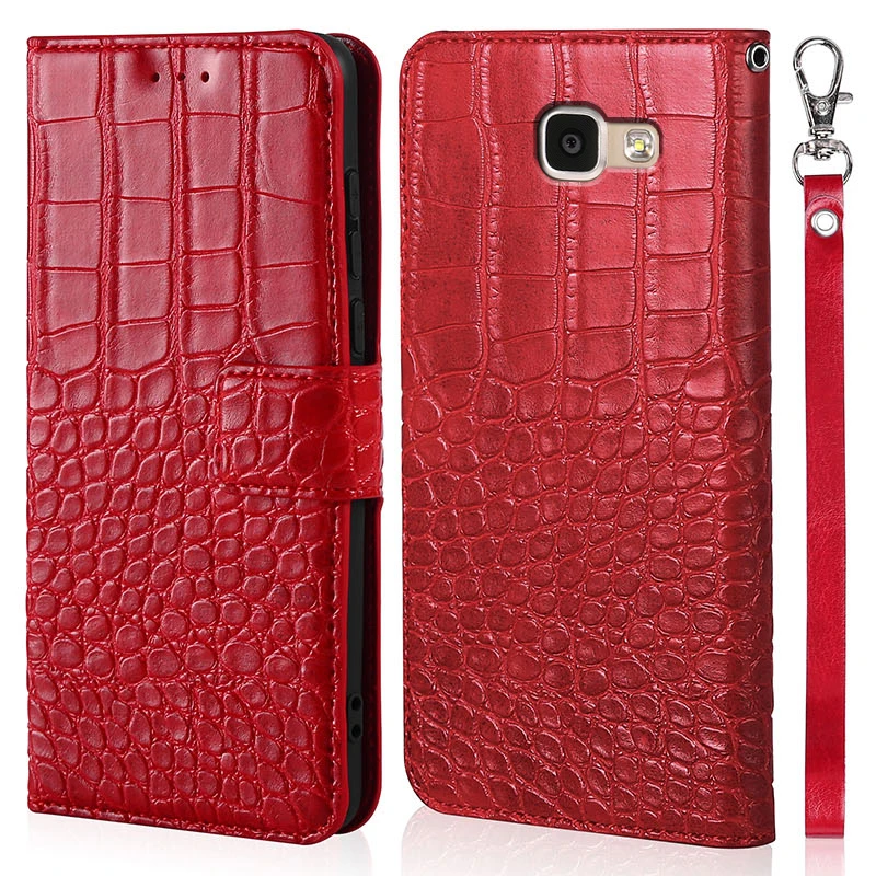 For Samsung Galaxy A5 2016 A510 SMA510F A510M Case Crocodile texture leather flip Cover with card slot | Мобильные телефоны и