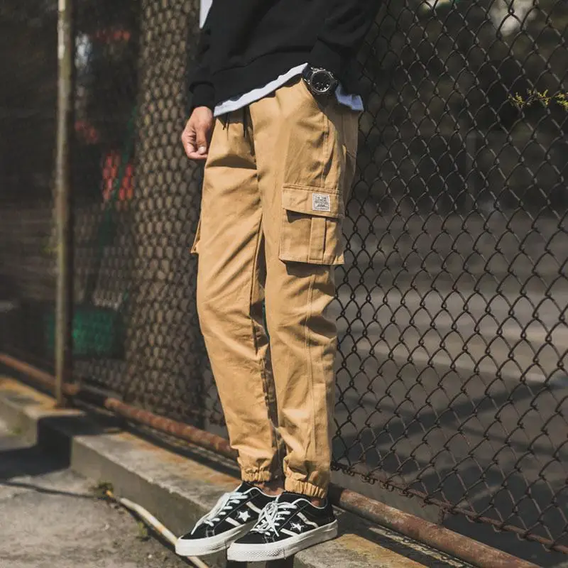 

Men's Black Gray Khaki Cargo Pants Urban Clothing For Men Multi-Pockets Cargo Pants Slim Fit Military Pants Plus Size streetwear