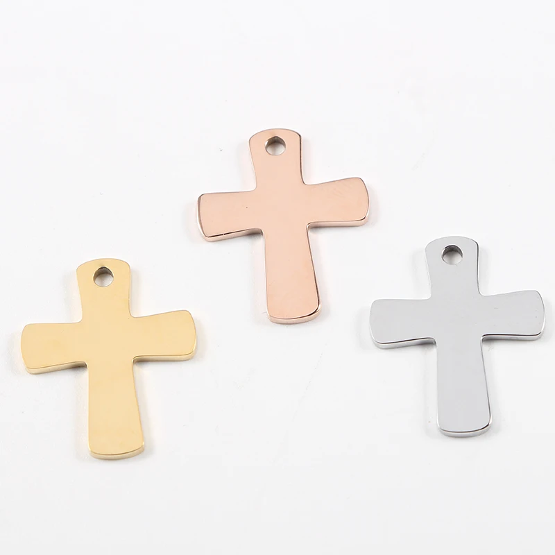 

Cross Charms Stainless Steel Mirror Polished 17*20mm Charms Wholesale Charm Pendants For DIY Bracelet Necklace 20pcs/lot