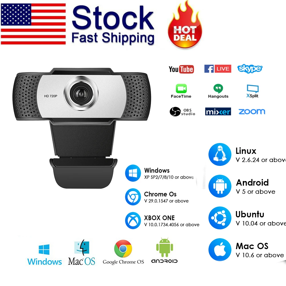 

Full HD 720P веб-камера USB Бесплатный драйвер HD компьютер ПК веб-камера с микрофоном Вращающийся камеры для ПК, ноутбука, настольного компьютера