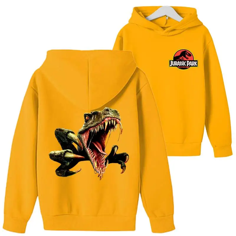 

2021 New Jurassic Park Velociraptor Dinosaur Boy Girl Printed Fashion Pullover Animal Hoodies Funny Hip Hop Clothes Sweatshirts