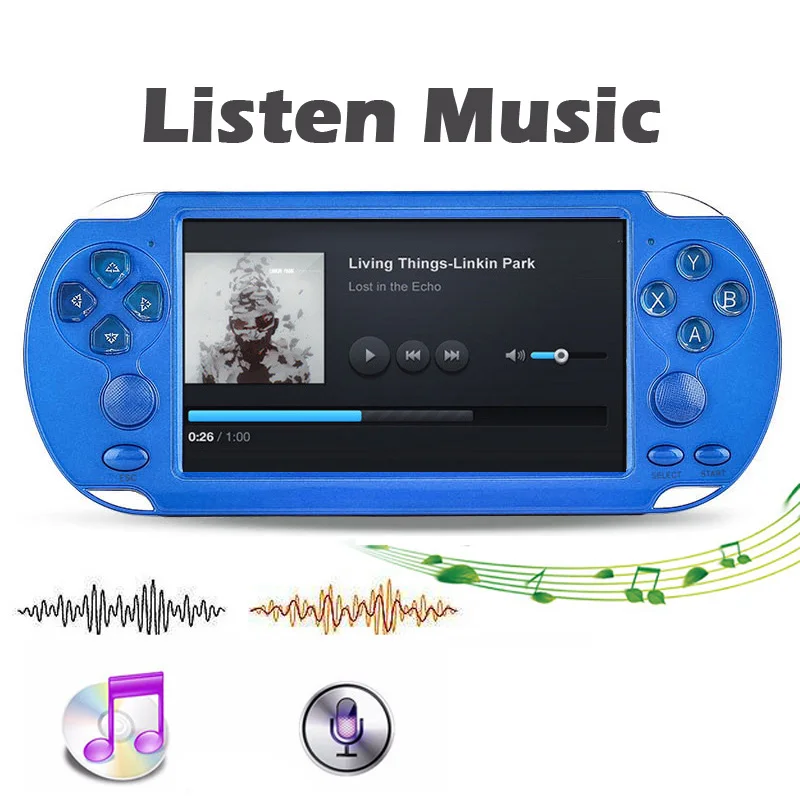 

Pop Pop 4.3 Inch Double Joystick Handheld Game Players 8GB Memory MP5 Portable Video Game Console Built-in 3000 Classic Games