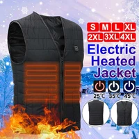 electric heated vest jacket fashion men women coat clothes intelligent three gear thermostat electric heating thermal warm vest