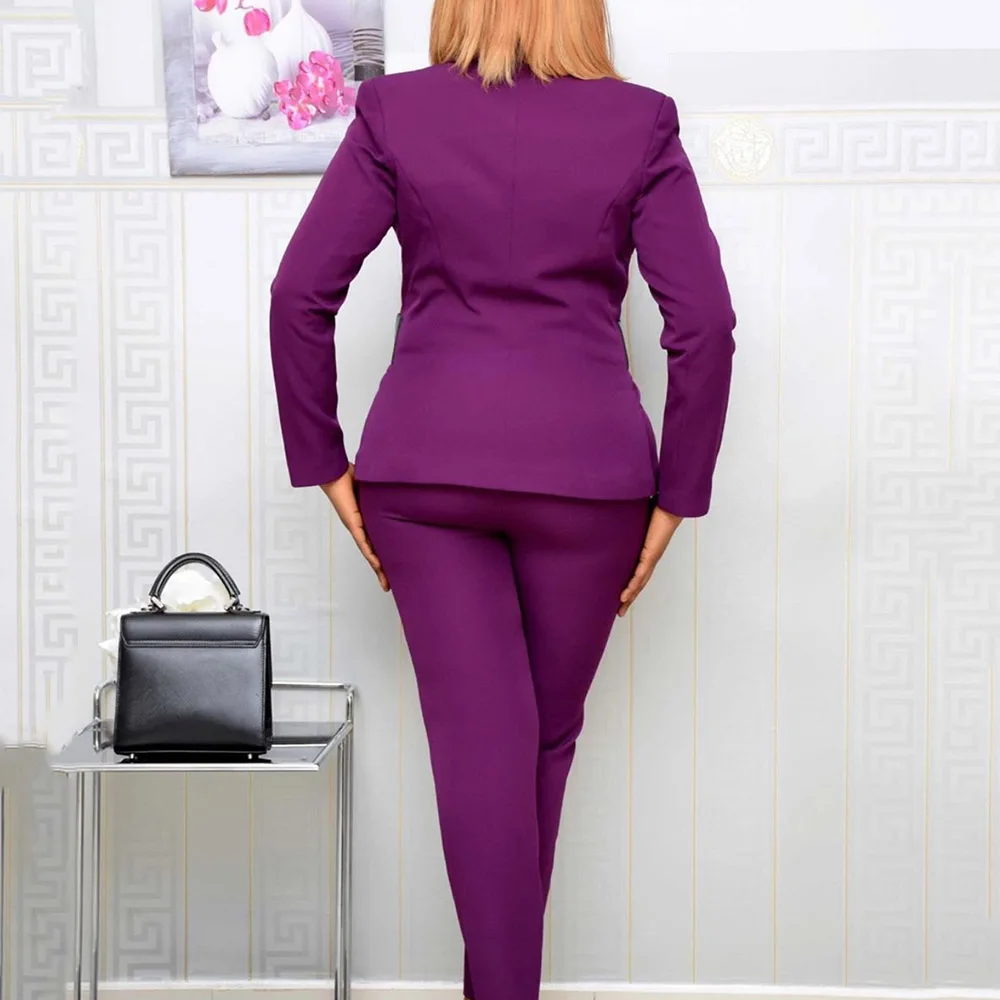 Женский весенне-осенний комплект из двух предметов офисный женский деловой