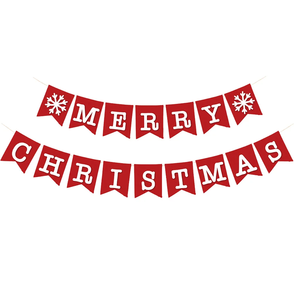 

1 Set Christmas Non-woven Banner Party Hanging Banners Xmas Accessories
