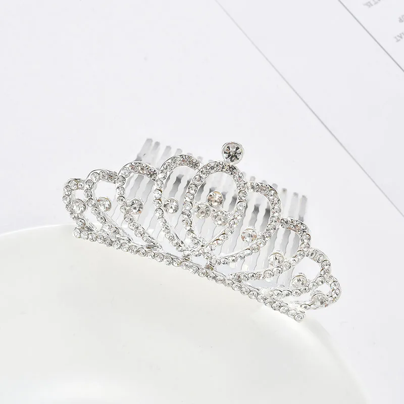 1 шт./лот Золотой горный хрусталь корона для Девочки повязка на голову вечеринка