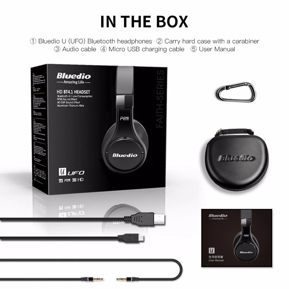 Оригинальные Bluedio U UFO беспроводные Bluetooth наушники 3D объемные высококачественные Оригинальные запатентованные 8 водителей HiFi спортивные наушники с микрофоном