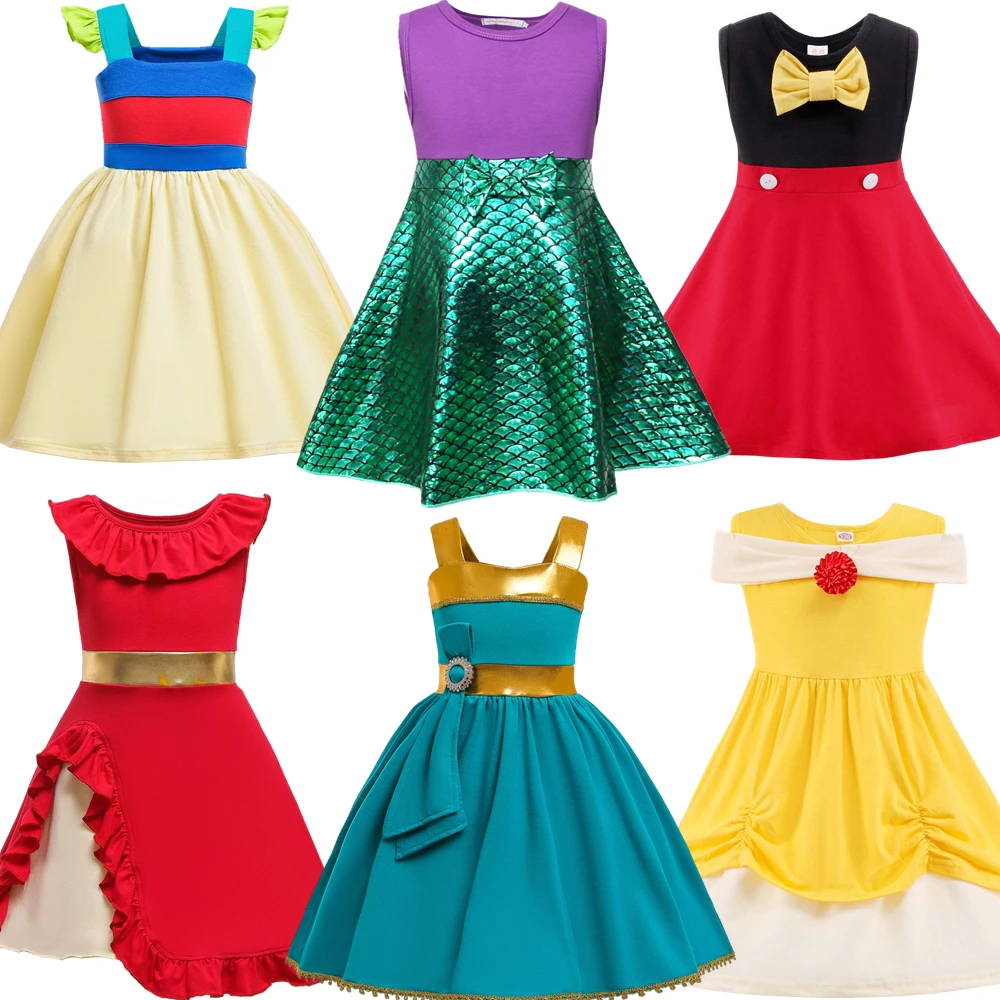 

Костюм Русалки для девочек платье принцессы Белоснежка Ailena принцесса маскарадное платье Хэллоуин Дети Хэллоуин сказочные стильные платья
