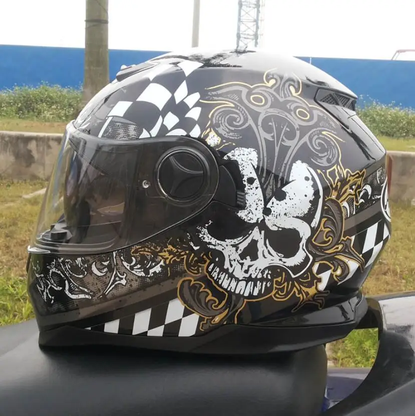 Мотоциклетный шлем с двойными линзами всесезонные для мужчин и женщин|Шлемы| |