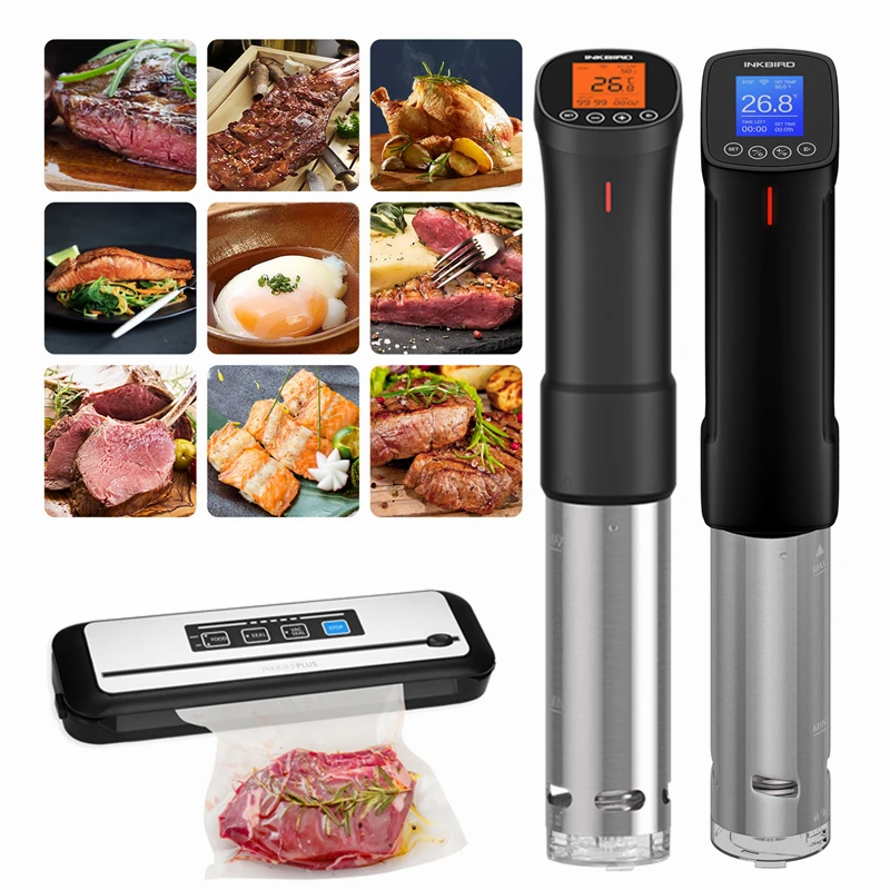 INKBIRD Kitchen Utensils WiFi Sous Vide Cooker Thermal Immersion Circulator Smart APP Control With Vacuum Sealer Packing Machine