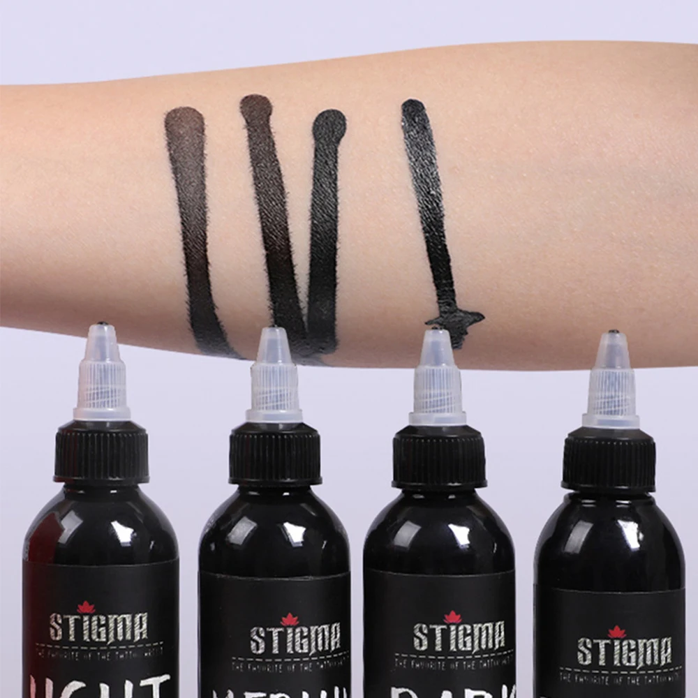 Черные чернила для татуировки боди арта микроблейдинг натуральные минералы
